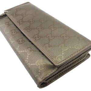 GUCCI Purse Brown Gold Women 212104 Authentic secondhand